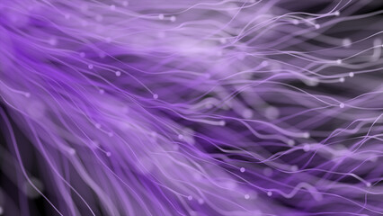 Purple slowly moving bokeh particles background, particles with trails simple and elegant background