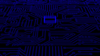 Hi-tech 3d circuit board pattern technology background, 3d mother board circuit sci-fi background