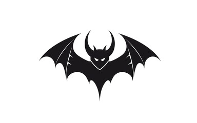 Black bat logo illustration for design