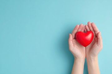 Fototapeta premium Heart in Hands A Symbol Of Love And Kindness