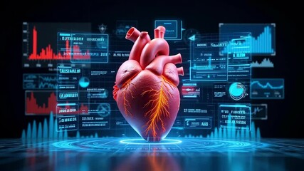 Exploring the advancements in cardiology technology and the integration of medical data with heart shape design - Powered by Adobe