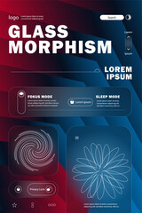 Glass Morphism Mobile UI Interface Design