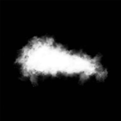 White realistic isolated steam or cloud on transparent background. Cloud, nature sky or food smoke symbol. Weather element or pattern art. Cloud texture, fire smoke wave, foggy nature. Cloud png