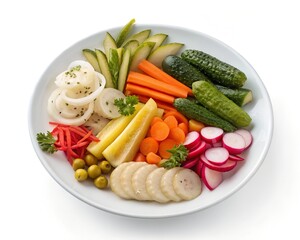 Assorted Pickled Vegetables Platter: Healthy Appetizer
