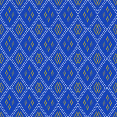 seamless pattern with blue flowers