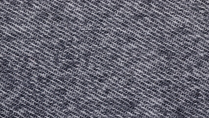 Texture of grey rough grunge cotton denim fabric close up, textured textile background