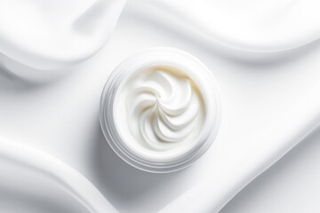White cosmetic cream Isolated on White Background