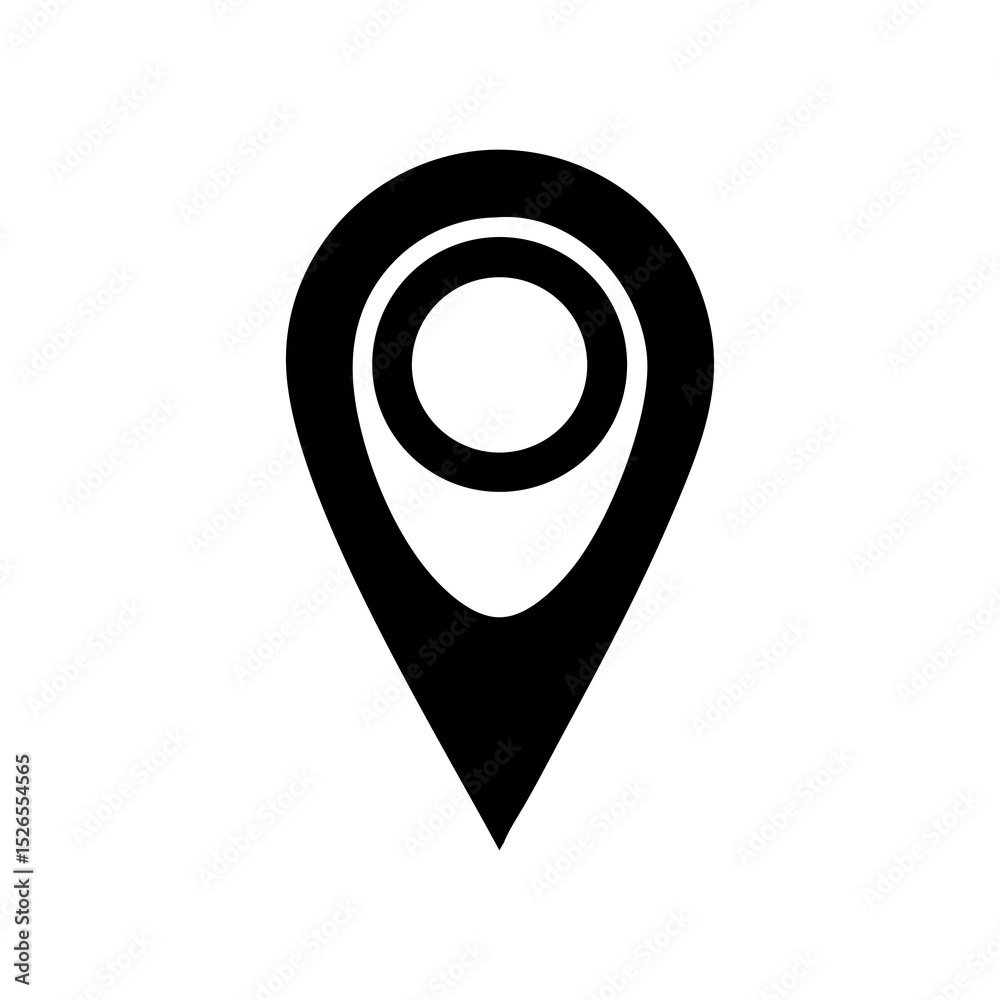 Poster map pointer pin icon set, a vector symbol for location and navigation on the web silhouette illustra