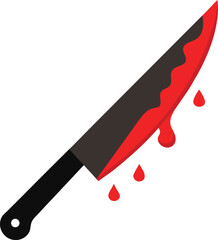 bloody knife icon clipart vector on transparent background
