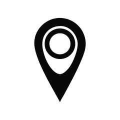 Map pointer pin icon set, a vector symbol for location and navigation on the web silhouette illustration line art minimalist on white background