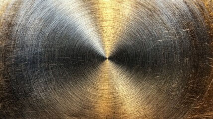 Metal surface with circular brushed texture