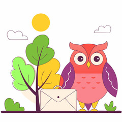 owl on branch