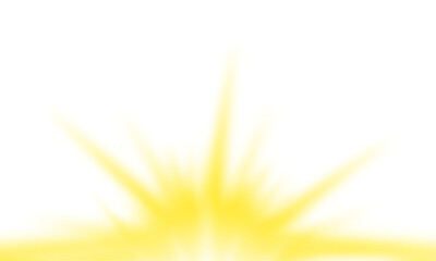 Realistic transparent shining sun rays effect with glowing light beams. Isolated PNG overlay for bright summer or spring design elements