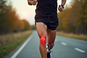 Photographic Journey: An Athlete's Struggle with Calf Injury and Cramp Pain During Jogging
