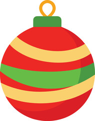 christmas ornament icon clipart vector on transparent background
