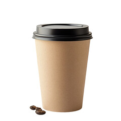 Disposable coffee cup with lid