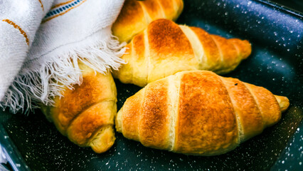 Homemade Croissants Baking Process