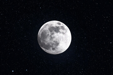 Fototapeta premium a full moon is seen in the sky