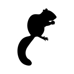 black ferret silhouette, animal silhouette