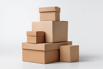 Obraz premium Stacked Cardboard Boxes (1)