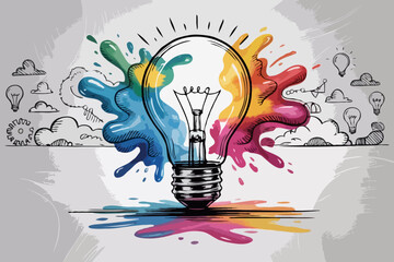 Bright idea and creative thinking
