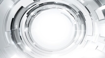 Obraz premium Abstract design with concentric circles and geometric shapes.