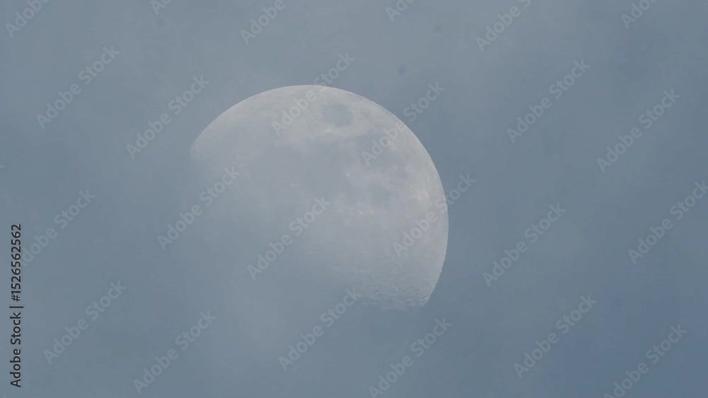 Canvas Prints moon and clouds, moon and clouds. crescent moon between clouds