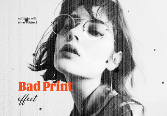 Bad Print Photo Effect