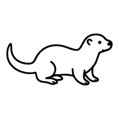 otter vector realistic line icon on white background
Vector line icon animal, wildlife