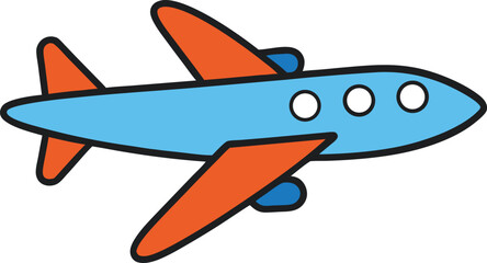 Fototapeta premium airplane icon clipart vector on transparent background 