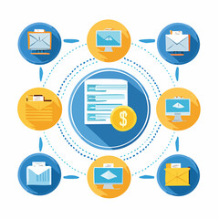 flat icons for web and mobile applications