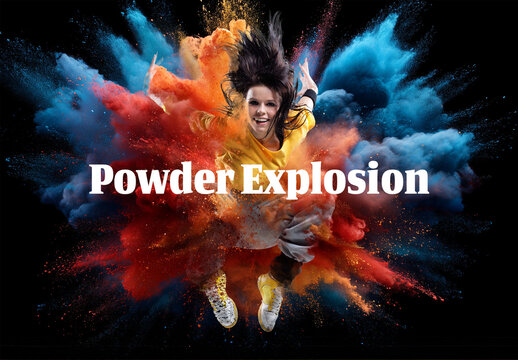 Powder Explosion Photo Effect