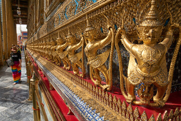 External decorations of the Ubosoth, the main building of Wat Phra Kaew