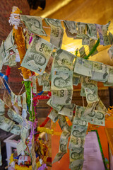 Offers at Wat Pho temple, Bangkok, Thailand