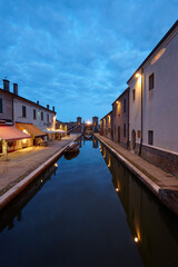 Canal in Comacchio, Ferrara, Italy