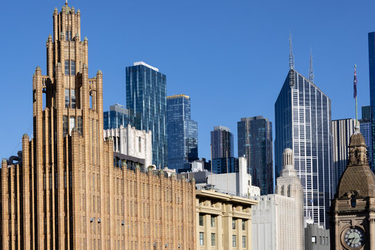 Old and new buildings in Melbourne's CBD