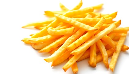 Fototapeta premium golden, crispy and delicious french fries piled together