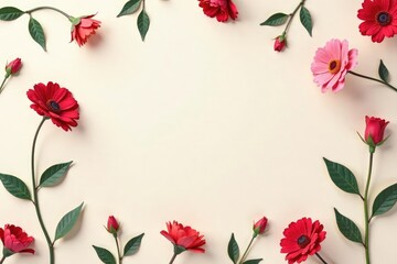 Subtle repeating floral pattern on light background , branch, nature
