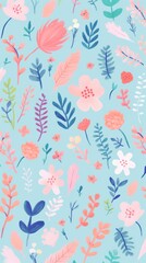 Floral art backgrounds pattern.