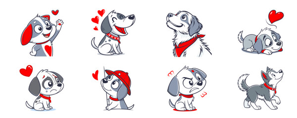 Cute Dog Illustration Vector
