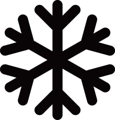 雪の結晶のアイコン　モノトーン