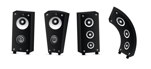 speakers isolated on white background