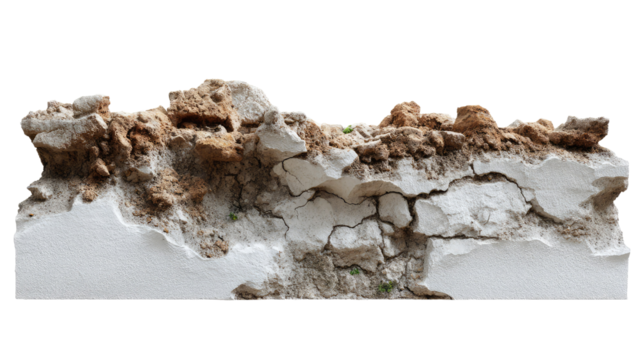 Cracked Wall: A weathered section of a wall reveals a intricate display of textures and imperfections. This shot displays a sense of history, damage, and the effects of time on a surface.