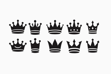 set of crowns vector
