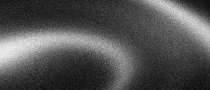 Black white grainy background, dark gradient monochrome abstract noise texture banner header backdrop design