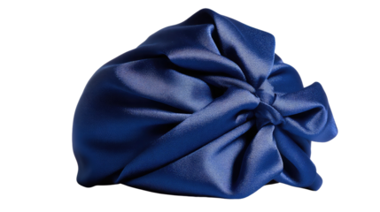 Stylish Dark Blue Turban: Luxurious dark blue turban tied elegantly, offering a blend of fashion and sophistication