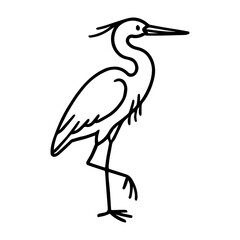 heron vector realistic line icon on white background
Vector line icon animal, wildlife