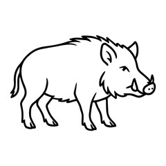 boar vector realistic line icon on white background
Vector line icon animal, wildlife