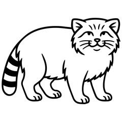 manul vector realistic line icon on white background
Vector line icon animal, wildlife