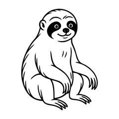 sloth vector realistic line icon on white background
Vector line icon animal, wildlife